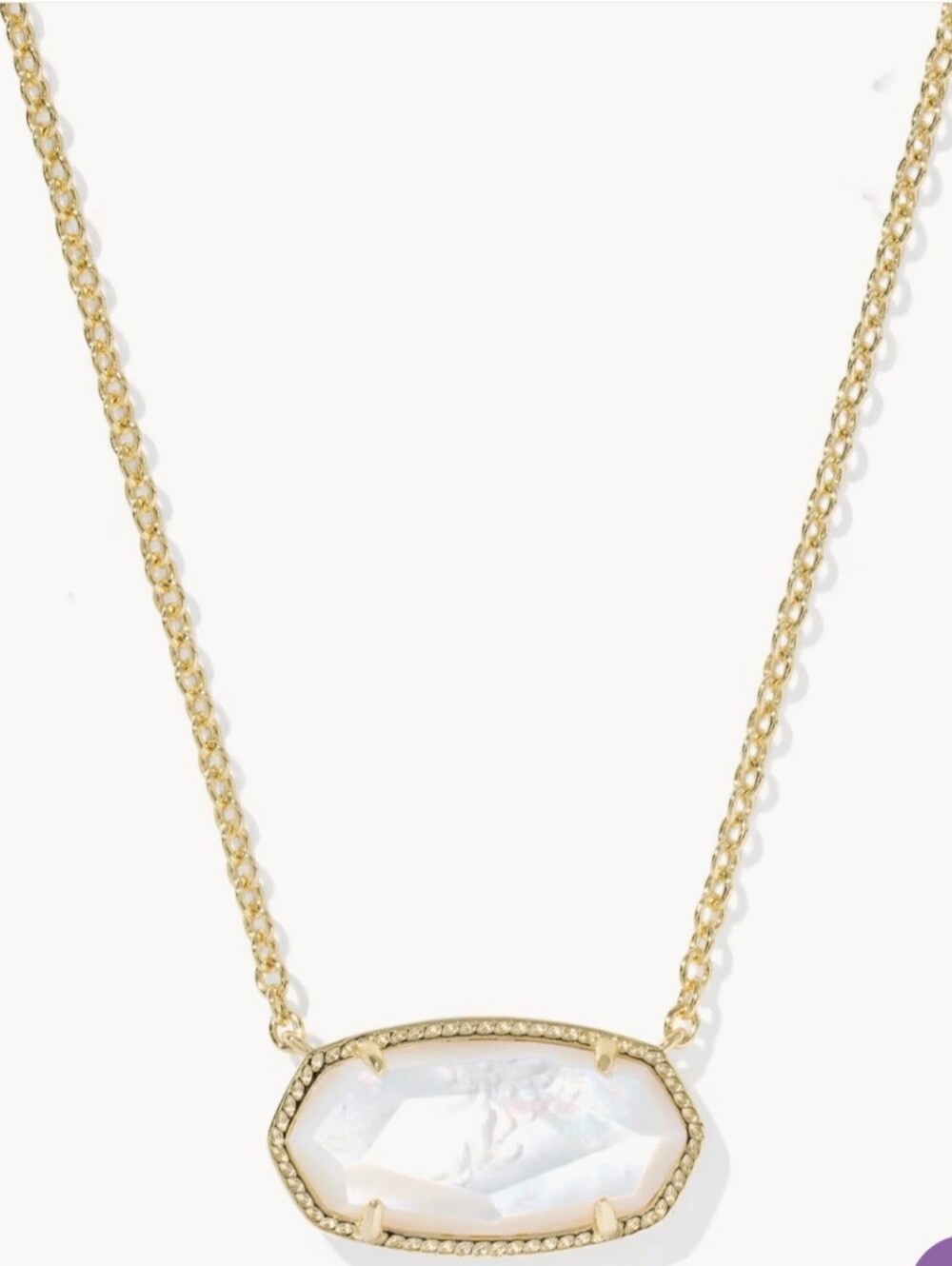 KENDRA SCOTT Elisa Gold Statement Short Necklace Mother Of Pearl